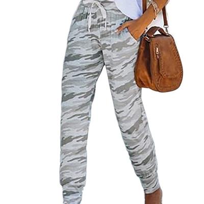 China Anti-wrinkle summer European women's new loose and American lace-up camouflage printed pants casual pants for sale