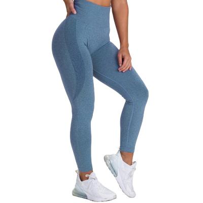 China Cheap Price Women Solid Color Breathable Legging Pants Outdoor Elastic Compression Squat Make Resistant Seamless Long Yoga Pants for sale