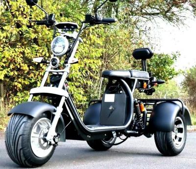 China Citycoco three wheel unisex adult electric scooter EU stock with rear basket for sale