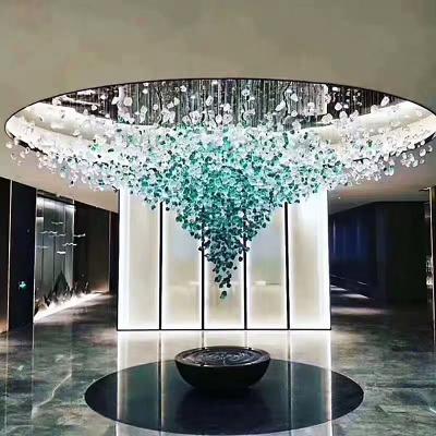 Cina Modern personalized chandelier crystal deco pendant lamp hanging light new design modern luxury gold round design for hotel in vendita