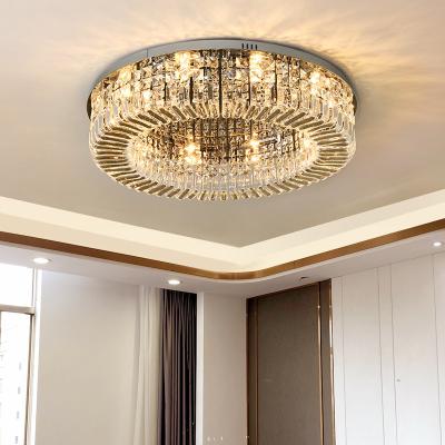 Cina Crystal Ceiling Light Simple Design Home Decorative Luxury Banquet Outdoor Mounted Hotel Lobby Hall China Supplier in vendita