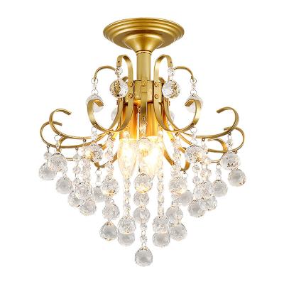 China Wholesale Price Home Decor Traditional Indoor Led Ceiling Light Dimmable Outdoor Mounted Crystal Ceiling Lamp Te koop