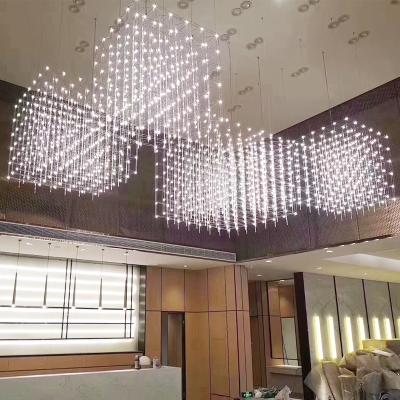 China Luxury Chandelier Crystal Shades Shops Modern Unique Modern Lights Restaurant Design Crystal Decorative Hanging Lighting 24 Te koop