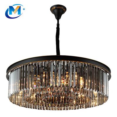 Cina French Empire High Ceiling Light Pendant 110V~240V Black Czech Custom Made Modern Crystal Hanging Led Crystal Chandelier Modern Luxury Lobby in vendita