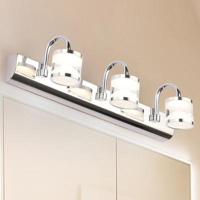 China Modern Led Chrome Lighting Modern Mirror Front Lamp Foyer Wall Sconce Bathroom Vanity Ceiling Wall Light for sale