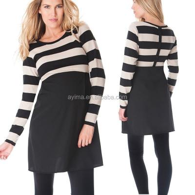 China breathable striped maternity dresses for office wear wholesale maternity china for sale