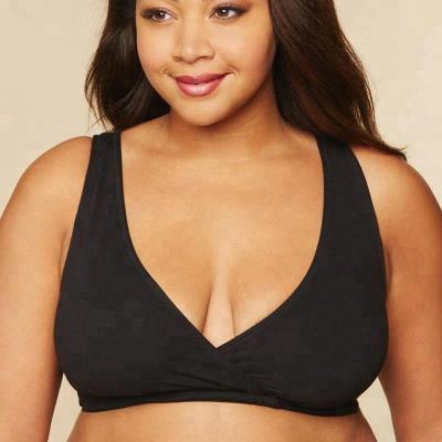 China OEM Antibacterial Wholesale Black Plus Size Wrap Nursing Sleep Bra for sale