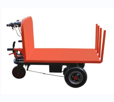 China Seville 48V 1000W Hotels High Electric Hand Push Flatbed Car Charging Flatbed Cart Pulls Small Goods Pulls Brick Storage Trucks for sale