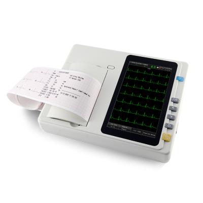 China Metal 3 Channels Touch Screen ECG Machine EKG Machine Electrocardiograph for sale