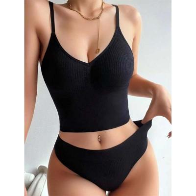 China QUICK DRY women's lingerie set for women seamless bra and V string thong panty set for sale