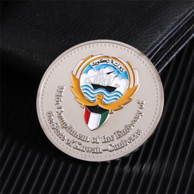 China Europe Custom Design Silver Coin Coins Metal Challenge Gold Coin Enamel Challenge for sale