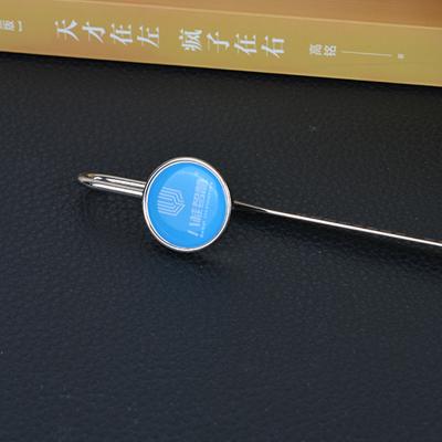 China Europe Customized Zinc Alloy Bookmark Metal Plus Logo Epoxy Process Metal Bookmark for sale