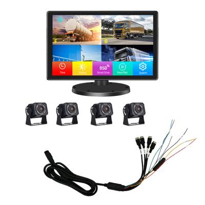 China 1080p Car Stereo HD DVR 4 Channel Car DVR Manual Schematic Monitor with Sound and Light Alarm for sale