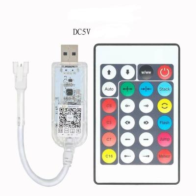 China Water Flow Function USD 5V Input BT Music LED Fireworks Led Strip Light for sale