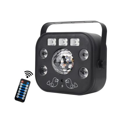 China KM-EF11089 Disco Voice Remote Control Dance Floor Led Stage Light RGBW Party Strobe UV Light for sale