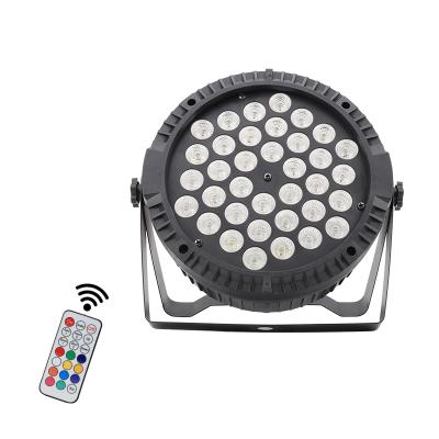 China KM-PA11029 36pcs*1W Plastic Stage Par Light With Remote Control LED Par Box Light Effect RGBW DMX512 Disco DJ Stage LED Par Light for sale