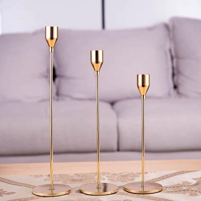 China Contemporary luxury Nordic style candlestick decorative copper holder for restaurant decor candle holders for sale