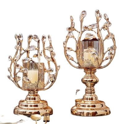 China Nordic Wedding Luxury Modern Crystal Candlesticks Tall Glass Stick Pillar Other Candle Holders Bulk for sale