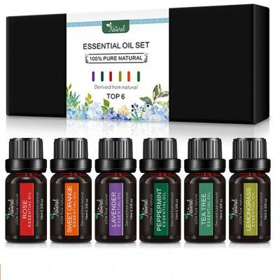 China Aroma Essential Oils Aromatherapy Oils Pure Nature Rose Jasmine Ylang Ylang Cherry Blossom Essential Oil Rose Oil Gift Set for sale