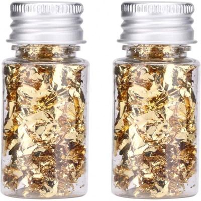 China Europe Jewelry Making 15 Grams/Set Imitation Gold Foil Aluminum Flakes Copper Flakes Imitation Silver Flakes For Nail Art Home Decoration for sale