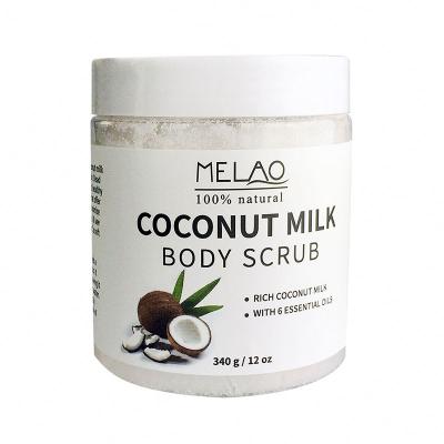 China Best Selling Whitening Exfoliator Face Scrub Cream Coconut Milk Body Scrub for sale