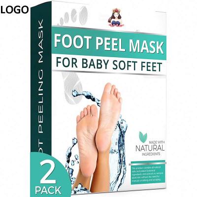 China Soft Foot Lavender Exfoliator Baby Soft Feet Peeling Away Epithelial Cells and Dead Calluses 2 Packs Foot Skin Mask for Men and Women for sale