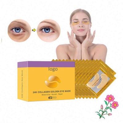 China Anti-Puffiness 24k Gold Eye Mask Private Label Collagen Mask High Quality Customized Anti Aging Sleep Soothing for sale