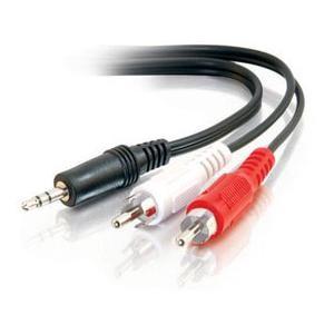 China 3.5mm Mini-Stereo Male to Two RCA Male Adapter Cable, 1m, RoHS,UL for sale