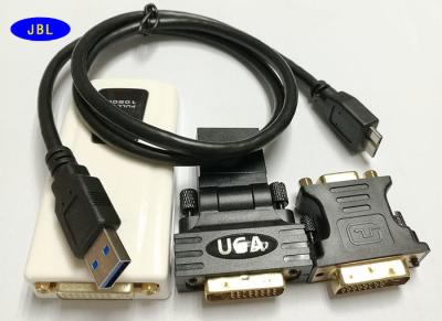 China 2016 hot sale VGA USB Display adapter, with USB 3.0 cable, DVI to VGA/ HDMI adapter for sale