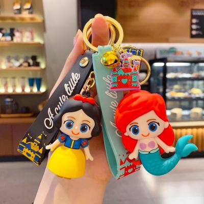 China Wholesale Creative Cute Cartoon Epoxy Doll Princess Series Keychain Female Cartoon Trend Car Key Chain Pendant for sale