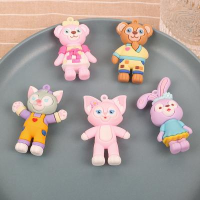 China Wholesale Worlwide Resin Craft Cartoon Doll Toys 3D Star Dew DIY Cell Phone Case Other Key Accessories Chain Diy Pendant for sale