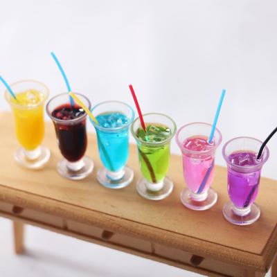 China Modern Model Shooting Props Accessories Mini Dollhouse Cocktail Juice Drink Package Food Play for sale