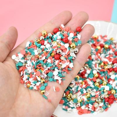 China Wholesale Christmas DIY Christmas Decoration Color Miles Beads Soft Cement Crystal Diair Flat Elastic Mold Aggregating Material Mud Accessories for sale