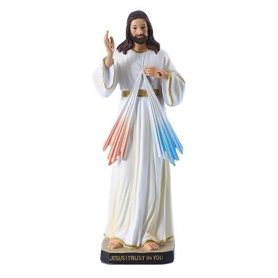 China Jesus Religious Holy Statue Ornament Christian Easter Living Room Decoration Gift Resin Interior Crafts for sale