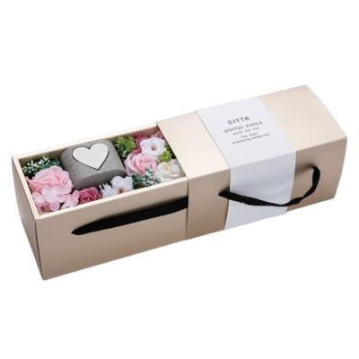 China Modern Gift Set Fashion Soap Flower Size 24.5X12.5X12.5cm Dried Flower Gift Boxes for sale