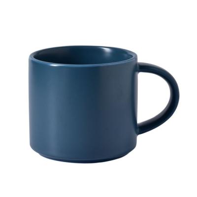 China Simple Household Matt Color Glaze Solid Color Ceramic Mug Viable Large Capacity Coffee Tea Mug for sale