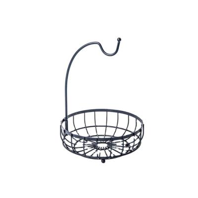 China Single Sustainable Household Wrought Iron Hook New Year Fruit Snack Dessert Sundries Storage Basket Simple Small for sale