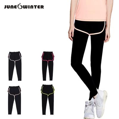 China New Design Multi-choice Polyester Breathable Yoga Pants Colorful High Elasticity Waist Slimming Belly Hip Shaper Yoga Pants Gaiters for sale