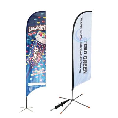 China Other High Quality Outdoor Activities Polyester Beach Feather Flags Banner Advertising Flying Flag for sale