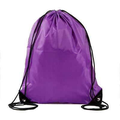 China Waterproof Custom Logo Sports Polyester Drawstring Bag Printing Suction String Bag for sale