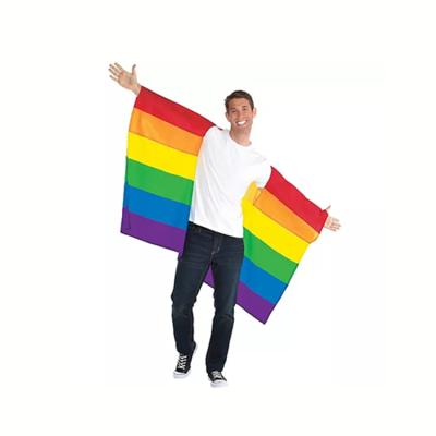 China Promotion and Advertising 3x5ft Custom Made LGBT Pride Polyester Bodysuit Cape Gay Flag for sale