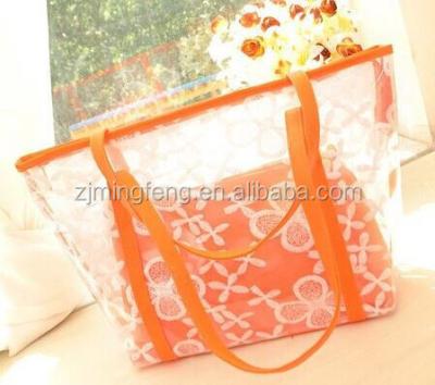 China Cosmetic bag pvc bag clear pvc bikini ziplock swimsuit bag clear pvc fashion bags for sale