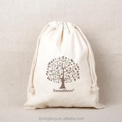 China 2020 Fashion Nice Cotton Handled White High Quality Drawstring Bag With Logo for sale