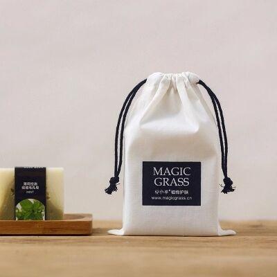 China Factory Recyclable Audit Cotton Muslin Reusable Drawstring Bag Small for sale