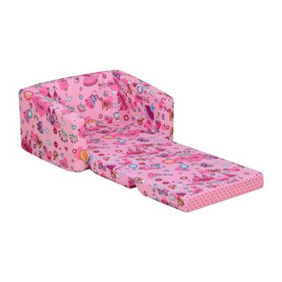 China Export Washable Rose Factory Beautiful Full Foam Kids Sofa Bed for sale