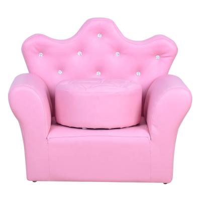 China European Girls PVC Upholstered Leather Princess Sofa With Embedded Crystal for sale