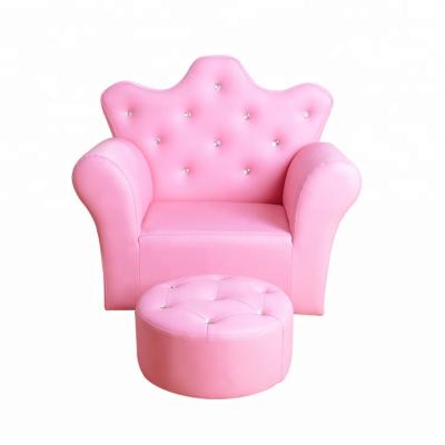 China Modern Crystal Crown Sofa with Ottoman Beautiful Sofa Set for Girls for sale