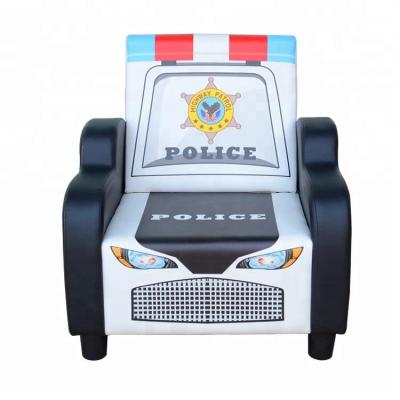 China Children Bedroom Special Design Portable Folding Policeman Car Train Sofa For Kids for sale