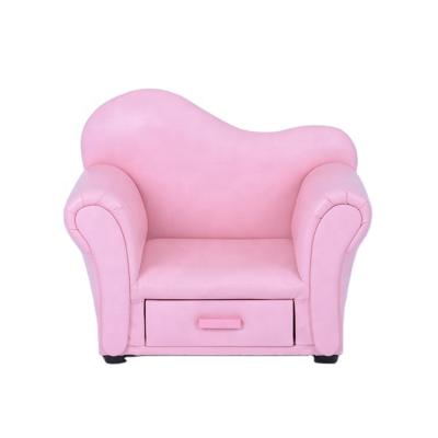 China New design modern comfortable leather hot pink kids mini sofa with jewelry box for kids bedroms for sale