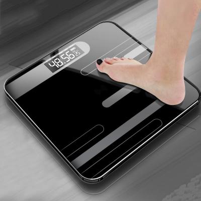 China Customsized Bathroom Body Floor Measures Bath Body Weighing Digital Body Weight Scale LCD Display Smart Glass Electronic Scales for sale